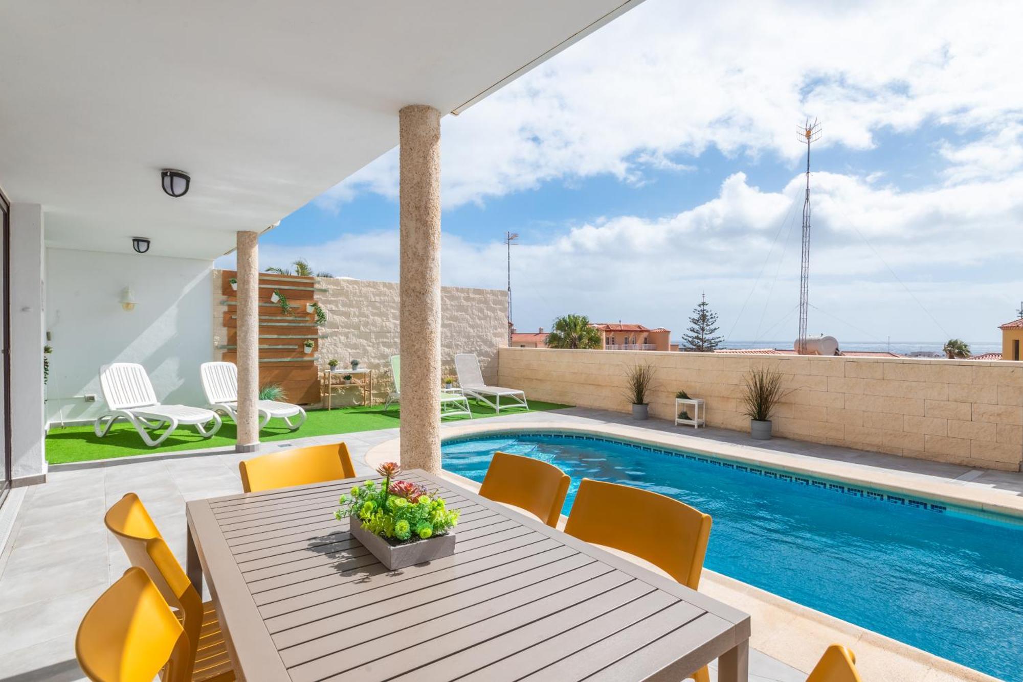 Casa Los Tejales With Climatized Private Pool El Medano  Bagian luar foto